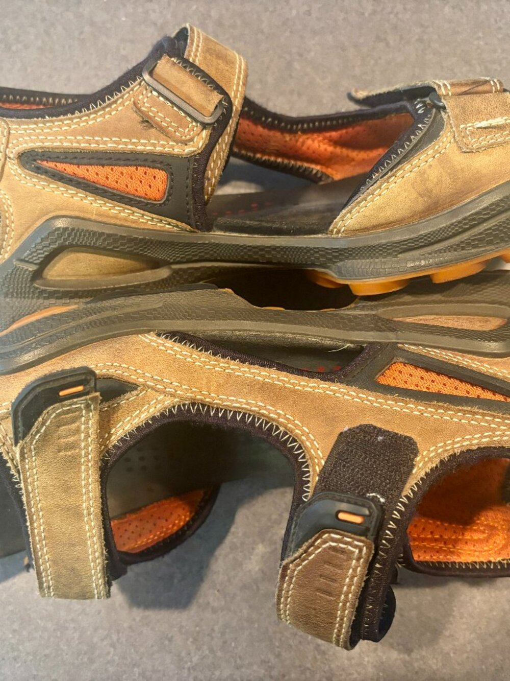 ~~Ecco Yucatan Sandals Men's 45 / US 11-11.5 Brown Leather Hiking Trail Outdoor